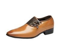 Dasongff Scarpe Oxford da Uomo Scarpe Uomo Città Costume Matrimonio Ufficio, giallo, 47 EU