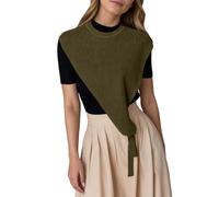 Dasongff Scialli e stole da donna Poncho aperto sul davanti Cape Maglione invernale da donna Shawls and Wraps Open Fronte Poncho Cape Inverno Felpa, verde, Taglia unica