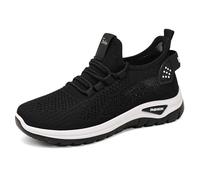 Dasongff Sneakers ortopediche da donna leggere con supporto per l'arco plantare, scarpe ortopediche con lacci in rete traspirante e antiscivolo per lavoro palestra sport corsa, nero 2, 41 EU