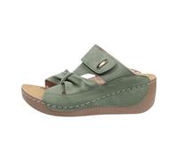 Dasongff Stiletto da sera con tacchi alti da donna, con punta aperta, sexy, comodo, con fibbia, scarpe da sposa, sandali con décolleté da donna, per feste formali, a buon mercato, verde scuro, 41 EU