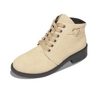 Dasongff Stivali Donna Stivali e Stivali Donna Scarpa Stivale con Lacci Caviglia Scarpe da Trekking Comfortable Calde, beige, 37 EU