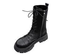 Dasongff Stivali e Stivaletti Donna Western Stivali da Cowboy metà polpaccio Ricamato Scarpe da Cowgirl, Nero , 41 EU