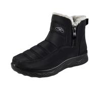 Dasongff Stivali invernali larghi da donna uomo diabetico stivaletti impermeabili con fodera calda antiscivolo scarpe stivali da neve per piedi gonfii, Nero , 38 EU