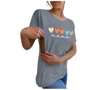 Dasongff T Shirt Allattamento Donna Zip Manica Corta T Shirt Gravidanza Cerniere Dissimulate Abbigliamento Allattamento Estivo Maglietta Allattamento Zip Lato Abbigliamento Gravidanza, Azzurro 4, L