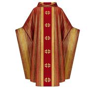 DASONLUE Abbigliamento per sacerdoti maschili Celebrante Chasuble Chiesa Cattolica Padre Messa Paramenti Liturgici con Stampa Digitale - Costumi Cosplay per Natale Halloween Carnevale Tunika, Colore