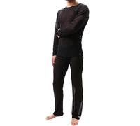 DASONLUE Bodystocking, biancheria intima funzionale da uomo, in rete, in due pezzi, pigiama trasparente, con boxer da uomo, sexy, biancheria da notte, Nero , L