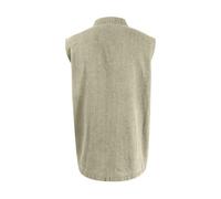 DASONLUE Camicia estiva da uomo, senza maniche, con colletto rovesciato, camicia estiva, per il tempo libero, da lavoro, da spiaggia, leggera, hawaiana, alla moda, con bottoni, O kaki, XXXXL