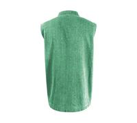 DASONLUE Camicia estiva da uomo, senza maniche, con colletto rovesciato, camicia estiva, per il tempo libero, da lavoro, da spiaggia, leggera, hawaiana, alla moda, con bottoni, O verde chiaro, XXL