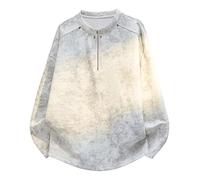 DASONLUE Maglione da uomo senza cappuccio Y2K Tie Dye Sweatpullover con borchie vestibilità rilassata, maglione da lavoro con gradiente di colore, casual, girocollo, comodo, maglione invernale, bianco