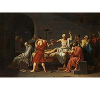 Dass Quadro su tela Famoso dipinto della morte di Socrate Poster e stampe Quadro classico da parete, per la decorazione del soggiorno Nessuna cornice (Size : 40x60cm No Frame)