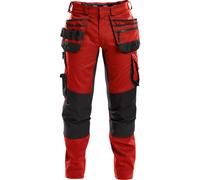 Dassy Arbeitshose wit Stretch, tasche per fondina e ginocchiere FLUX PESCO41 Rosso/Nero 54