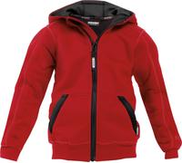 Dassy Felpa con cappuccio wit zip lungarschluss Watson Kids COPES80 Red/Black 134/140