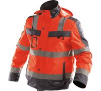 Dassy Giacca invernale ad alta visibilità Lima PES70 Neonrosso/grigio cemento S