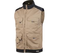 Dassy Gilet estivo bicolore Faro PESCO61 Khaki/nero S