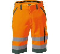 Dassy Pantaloncini ad alta visibilità Lucca PESCO74 Neonarancio/verde bottiglia 52