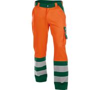 Dassy Pantaloni ad alta visibilità Lancaster PESCO74 Neonarancione/verde bottiglia 62