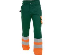 Dassy Pantaloni ad alta visibilità Omaha PESCO64 verde bottiglia/Neonarancione 64