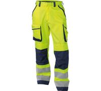 Dassy Pantaloni ad alta visibilità wit Tasche per ginocchiere Chicago PESCO74 Neongiallo/blu scuro 46