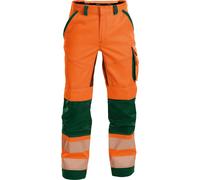 Dassy Pantaloni estivi ad alta visibilità wit Tasche per ginocchiere Odessa PESCO70 Neonarancio/verde bottiglia 56/Lang