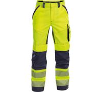 Dassy Pantaloni estivi ad alta visibilità wit Tasche per ginocchiere Odessa PESCO70 Neongiallo/blu scuro 56/Kurz