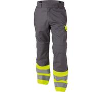 Dassy Pantaloni multinorm ad alta visibilità conit tasche per ginocchiere Lenox COPES75 Grafit grigio/Neongiallo 52