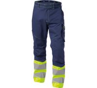 Dassy Phoenix PESCO64 pantaloni ad alta visibilità blu scuro/Neongiallo 54