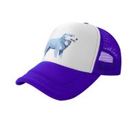 Data Breach Wolf - Berretto da baseball in rete con stampa nera, traspirante, adatto per pesca ed escursionismo, Viola, One Size-L