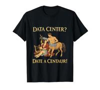 Data Center Data Un Centauro Divertente Mitologia Greca Meme AI Gag Maglietta con Stampa Grafica Economica, Uomo, Nero, M