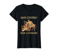 Data Center Data Un Centauro Divertente Mitologia Greca Meme AI Gag Maglietta con Stampa Grafica Economica, Donna, Nero, M