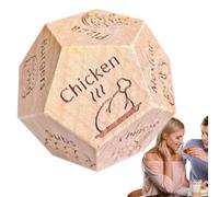 Data Day Night Food - coppia, dadi in legno | Game da pranzo a 12 lati, miglior dadi di decisione da appuntamento romantico con divertimento per la cena, regalo di scelta divertente per lui