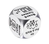 Data Dice Set decisionali in acciaio - Date Night Creative Dice Game | Coppie Decisione - Idee per accessori da Giocattoli fantasia in acciaio per San e annivers