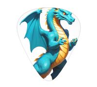 Data Dragon Firewall - Set di 12 plettri per chitarra, sottili, medi e spessi, adatti per chitarra, basso, chitarra elettrica e ukulele