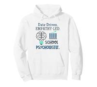 Data-Driven Empathy-LED School Psychologist Brain Graphic Felpa con Cappuccio