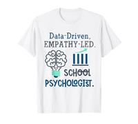 Data-Driven Empathy-LED School Psychologist Brain Graphic Maglietta
