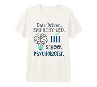 Data-Driven Empathy-LED School Psychologist Brain Graphic Maglietta Premium