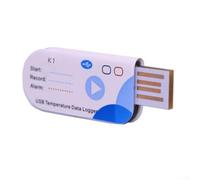 Data Logger di temperatura con interfaccia USB per la spedizione a catena del freddo 30-70C Gamma 14400 Capacità di memoria Esportazione PDF Protezione IP65 Alimentazione 3V