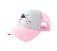 Data Mosquito Virus - Berretto da baseball in rete con stampa nera, traspirante, adatto per pesca ed escursionismo, Rosa, One Size-Large