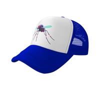 Data Mosquito Virus - Berretto da baseball in rete con stampa nera, traspirante, adatto per pesca ed escursionismo, Blu, L