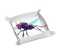 Data Mosquito Virus - Vassoio portaoggetti in pelle, portachiavi, monete, orologi, orecchini e altri accessori, un must per la casa