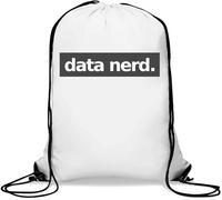 Data Nerd Statistics Math Logo Gym Sack Casual Drawstring Bag Bianco