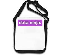 Data Ninja Math Statistics - Borsa a tracolla con logo viola, colore: Bianco