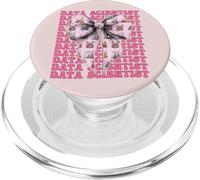 Data Scientist Science Graph Girl Coquette Bow Rosa PopSockets PopGrip per MagSafe