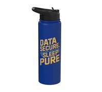 Data Secure Pure Sleep - Divertente hacker di sicurezza informatica Stainless Steel Insulated Water Bottle