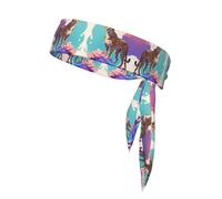 Data Stream Cheetah Fascia per il fitness, unisex, assorbe il sudore, accessorio per tennis, jogging, palla e yoga