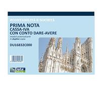 Data Ufficio Blocco Prima Nota Cassa - Iva Dare/Avere - 50/50 copie autoricalcanti - 21,5x29,7cm - DU16832C000