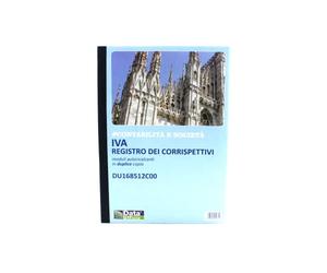 Data Ufficio DU168512C00 - Set 20 Pezzi - Contabilità e Società - IVA REGISTRO DEI CORRISPETTIVI MODULI AUTORICALCANTI IN DUPLICE COPIA 12 MESI FORMATO A4 29.7X21