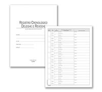 Data Ufficio Registro cronologico deleghe e revoche - 48 Pagine - 31x24,5 cm - DU351118DR0