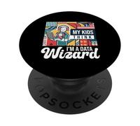 Data Wizard Papà Scienziato Analista Dati Ingegnere Programmatore PopSockets PopGrip Adesivo