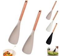 Datactively Multi-function Spoon, Consensuts Spatula, 2-in-1Multi-functionfor Cooking and Serving for Cooking (Khaki,2 Pcs)