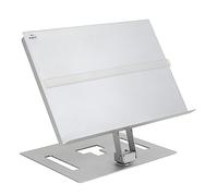 Dataflex Addit Porta Documenti - Regolabile 402 Argento, soluzione ergonomica per documenti fino al formato A3, altezza, profondità e angolo regolabili, include righello magnetico, in acciaio